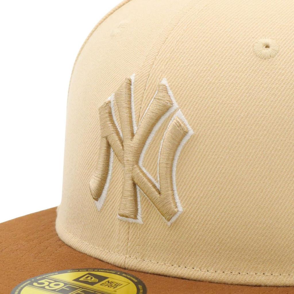 NEW ERA Cap 59FIFTY MLB NY Oat Milk 7 5950 NEYYAN MOCHA MOUSSE MULTI 2-Tone 3/8