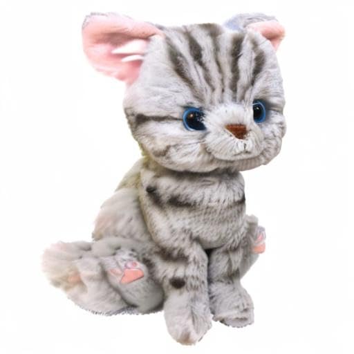 SunLemon Kitten American Shorthair Gray Stuffed Animal Cat 15 x 17.5 x 6.8 cm
