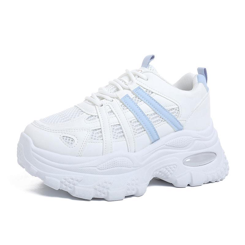 Autumn new platform sneakers, lightweight soft-soled breathable running shoes, mesh dad 35