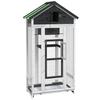 Vidaxl Bird Cage, Grey, 91.5X53X170 Cm, Solid Pine Wood