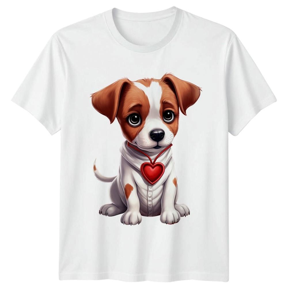 Puppy Dog Love Heart Animals Unisexs TShirt Unisexs Tee Graphic Unisex Top S