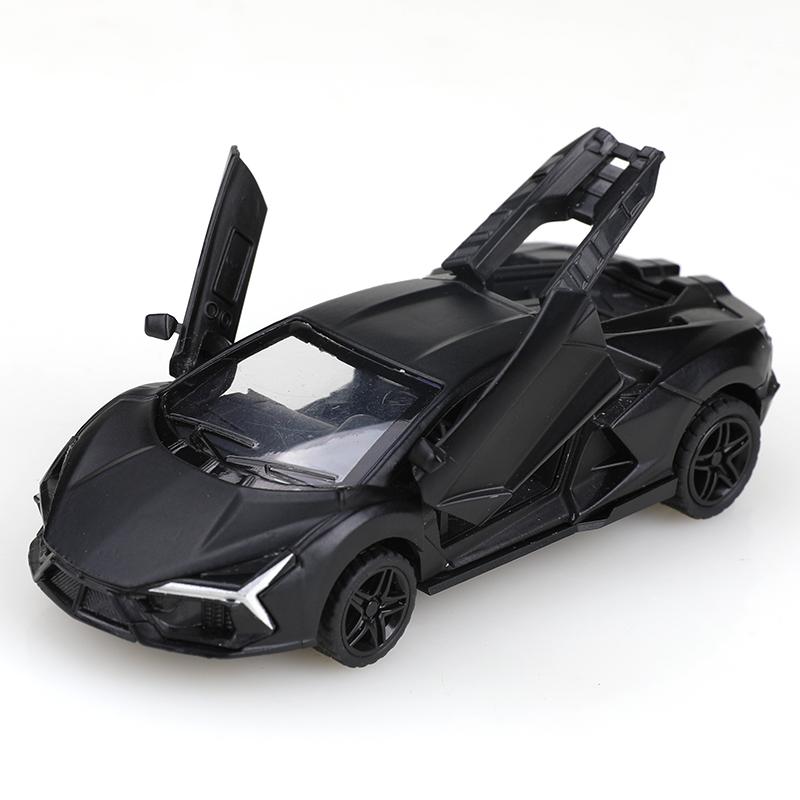 Alloy Car Model, Realistic Sports Car Model, Children'S Toy Racing Car, Inertia Pull-Back, Openable Doors, Small Car Ornament
