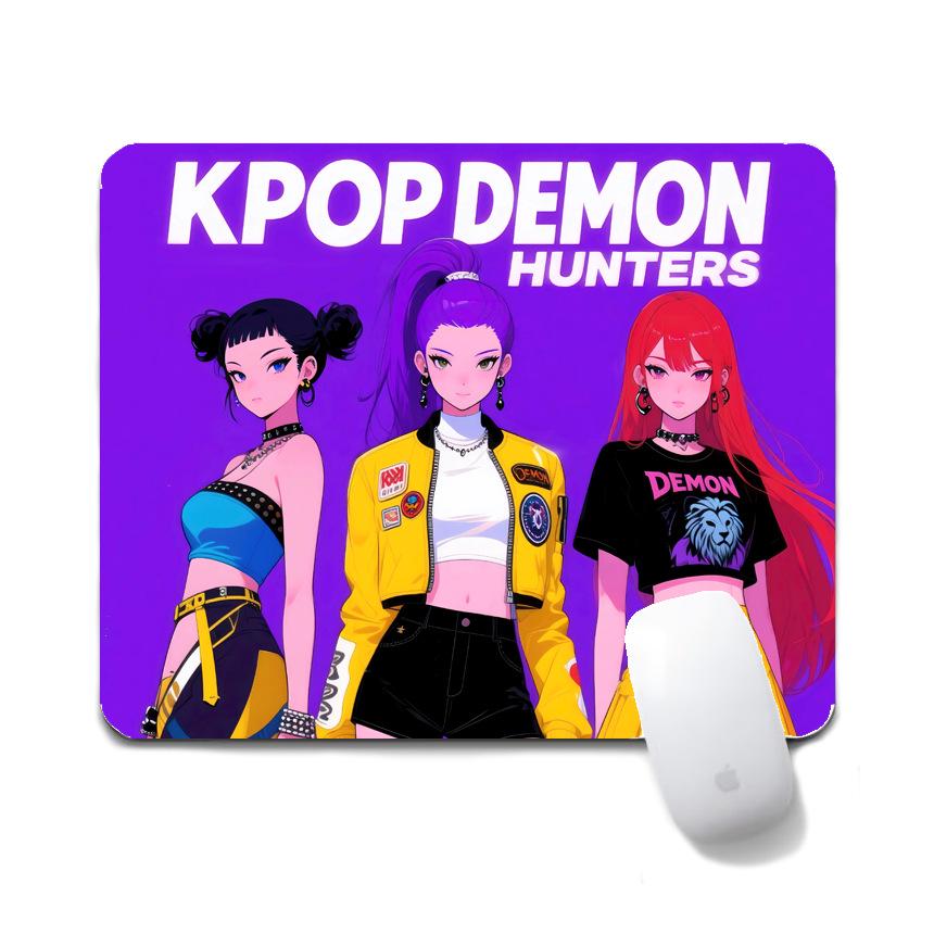 K-Pop Demon Hunters Women's Group Non-Slip Mouse Pad, 20x24cm
