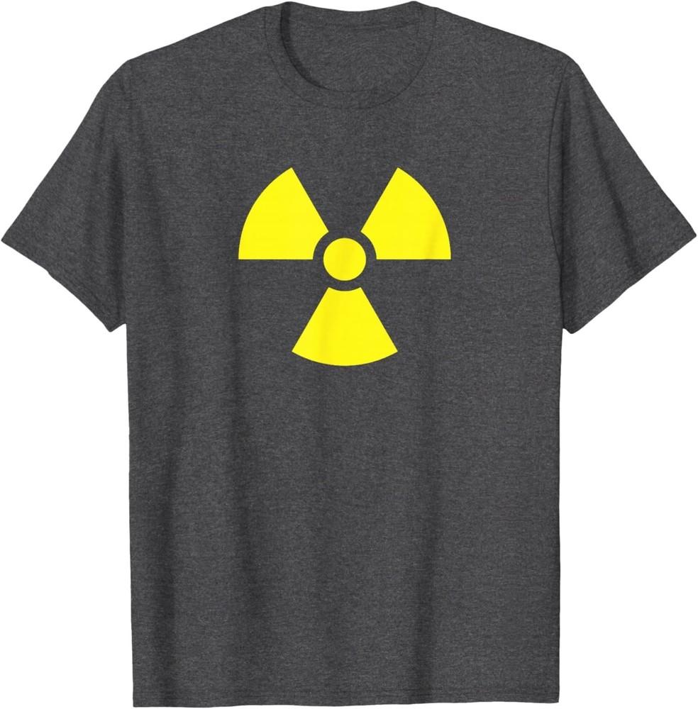 Футболка с символом радиоактивного материала, радиации, биологической опасности L