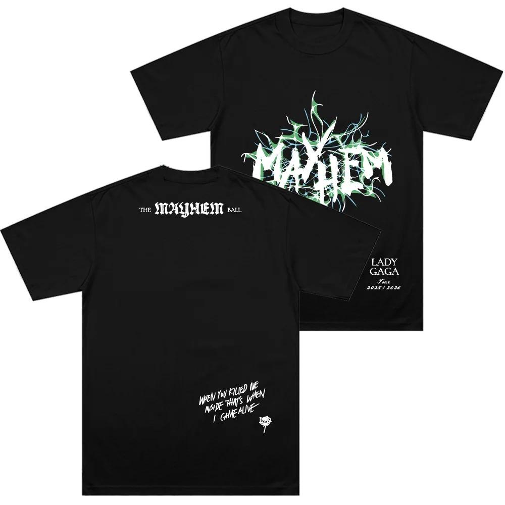 

Lady Gaga MAYHEM Mens Crew Neck Cotton TShirt New Versatile Short Sleeve Tee Unisex Casual Top High Quality Tshirts S