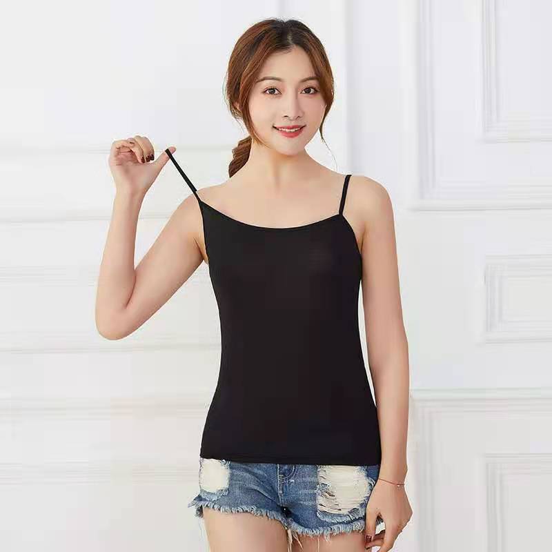 Sling vest women's summer large size Korean version slim waist sexy versatile milk silk inner and outer wear small sling