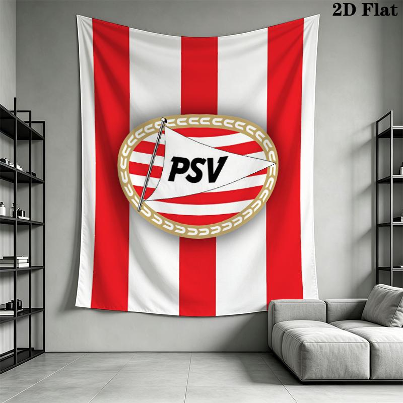 PSV Eindhoven Wall Tapestry Aesthetic Wall Hanging Printed Fabric Blanket Decorative Tapestries for Bedroom Living Room Home Decor