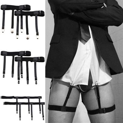 1 paio di supporti per giarrettiera per camicia elastica da uomo, da donna, con morsetto di bloccaggio antiscivolo