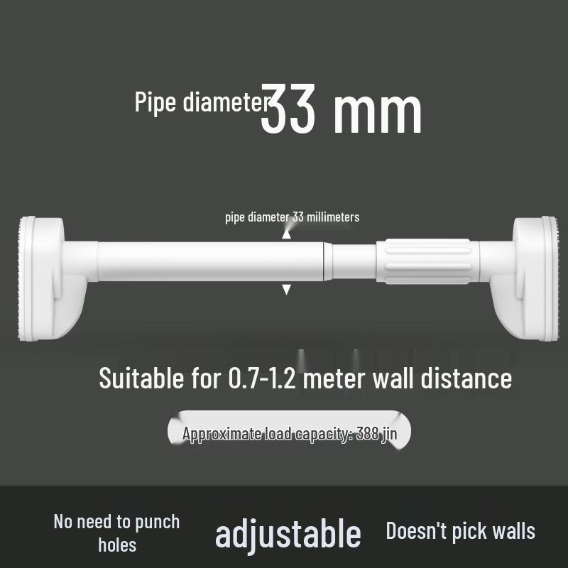 Retractable No-Drill Balcony Clothes Drying Rod, 304 Stainless Steel Hanger for Home Use