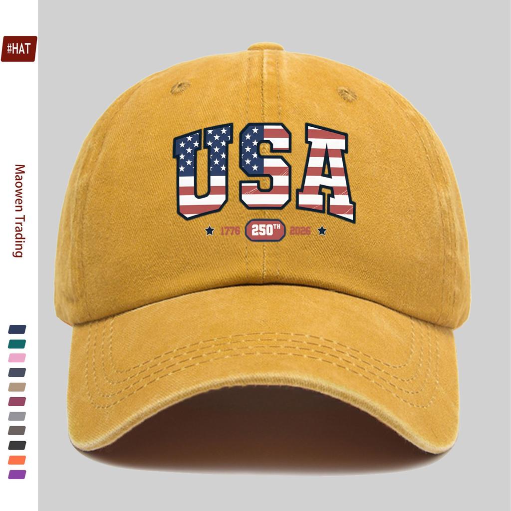 pc th Anniversary of the Founding of the United States  Patriotic Pattern Printed Baseball Cap Patriot Independenc