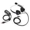 Telephone Headset Noise Reduction Binaural RJ9 Plug Corded Business Headphone with Mic USB Sound