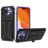 for iPhone 13 13 12 Pro Case Wallet 3-Card Flip Cover Credit Card Holder Slot Back Pocket Dual Layer Protective Hybrid Hard Case
