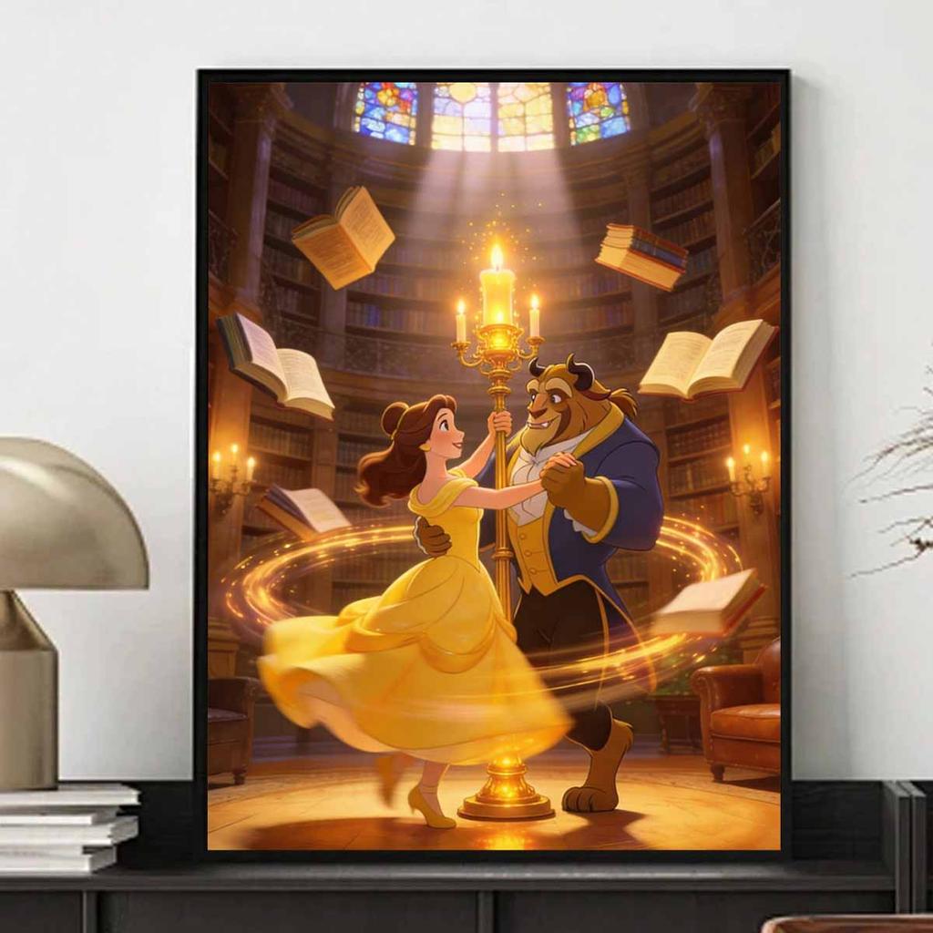 Disney Beauty and the Beast Diamond Paint Mosaic Art Painting Kit Handmade DIY Home Decor