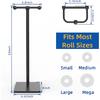 RUACQ Toilet Paper Holder Stand, Bathroom Toilet Paper Roll Holder Free Standing, Toilet Tissue Holder Stand with Post Pivoting Design, Stable