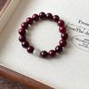 Natural stone crystal geometric beaded bracelet retro high-end bracelet women's niche light luxury versatile jewelry
