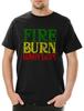 Fire Burn Babylon T-Shirt da Uomo Rasta Musica Jah Babylon Musica Rastafari Reggae