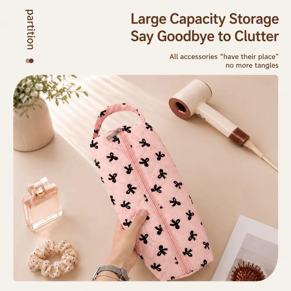 Large Capacity Hair Dryer Storage Bag Dustproof Zipper Curler Storage Bag Multi-Functional With Handle
