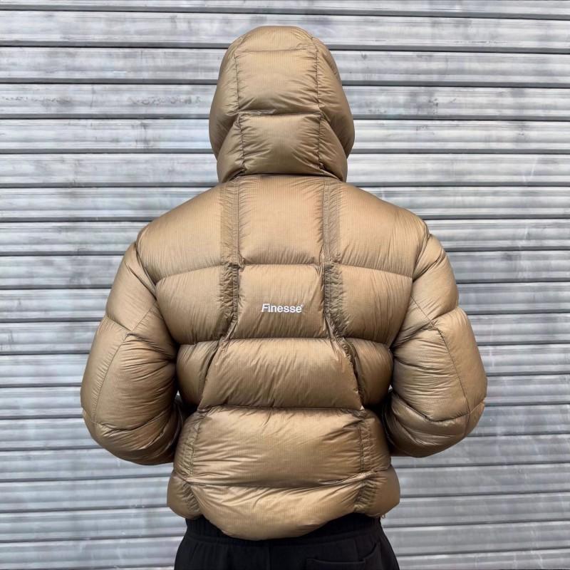 Unisex Winter Warm Cotton Puffer Jacket With 3D Star Embroidery Loose Fit Multiple Colors Available