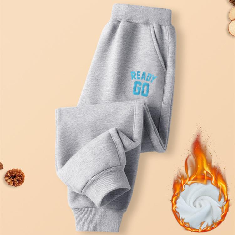 Fleece och tjocka enfärgade sweatpants för barn