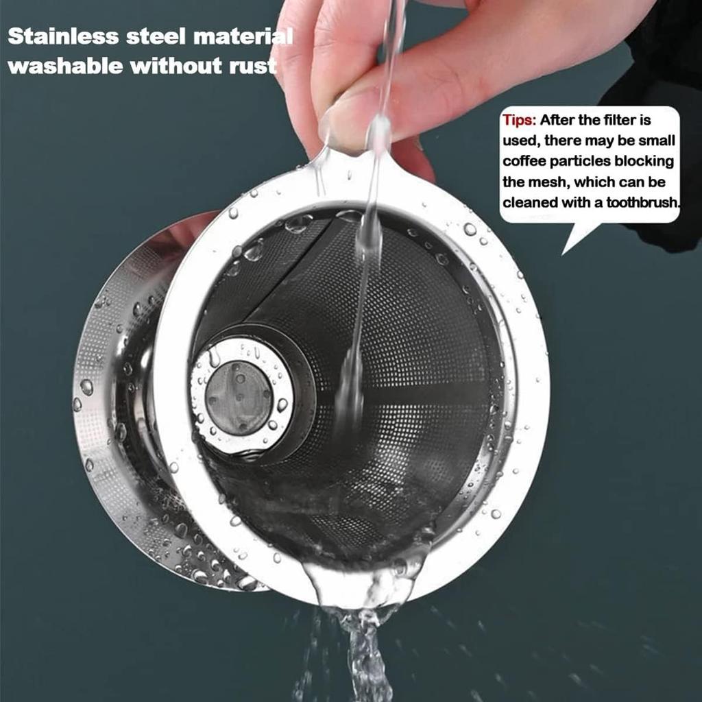 3 pcs sets Reusable Mesh Coffee Drip Filter Pour Stainless Steel Coffee Dripper Pour-over coffee funnel for Single Cup Brew