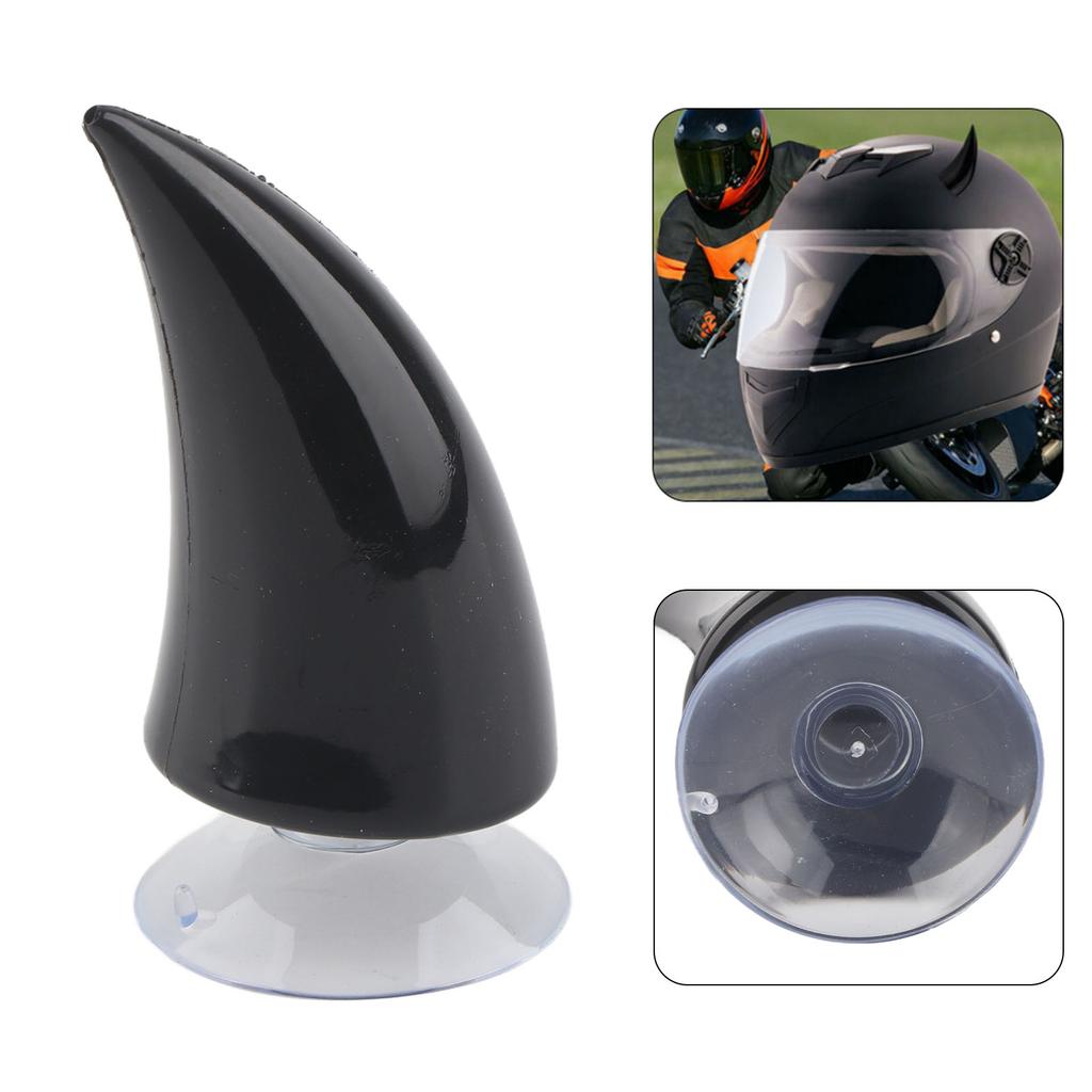 Motorcycle Helmet Devil Demon Horn with Sucker Decoration AccessoriesBlack