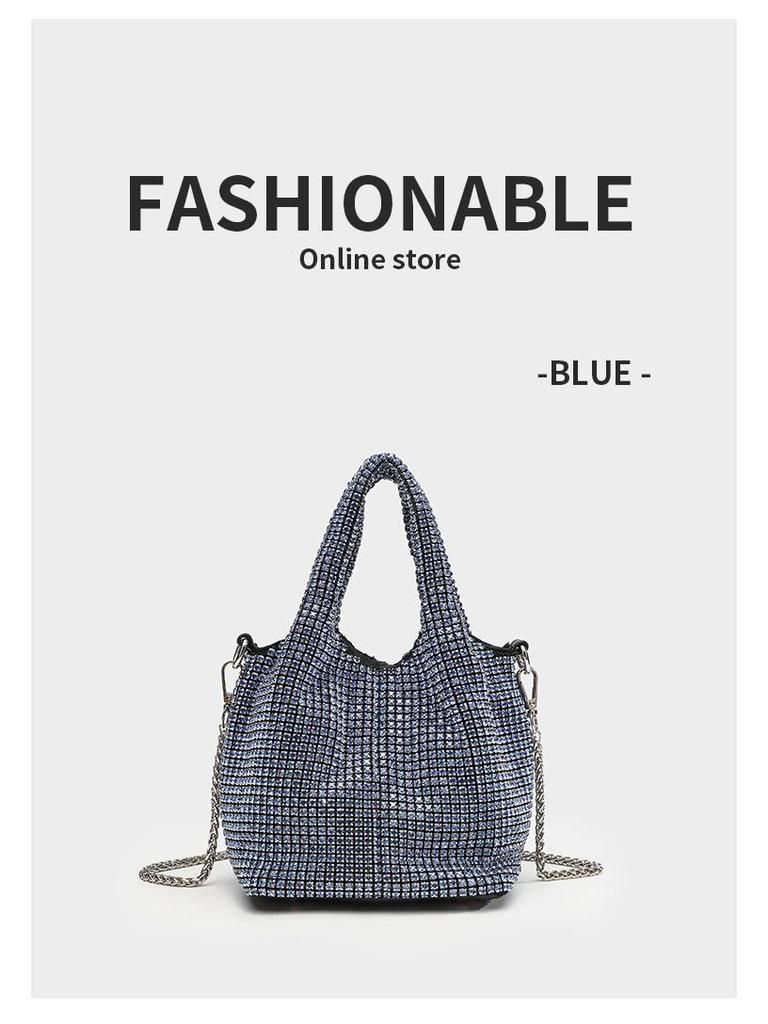 Cross-Border Rhinestone-Full Women's Evening Handbag: Shiny Diamond Inlaid Chain Shoulder/Crossbody Bag