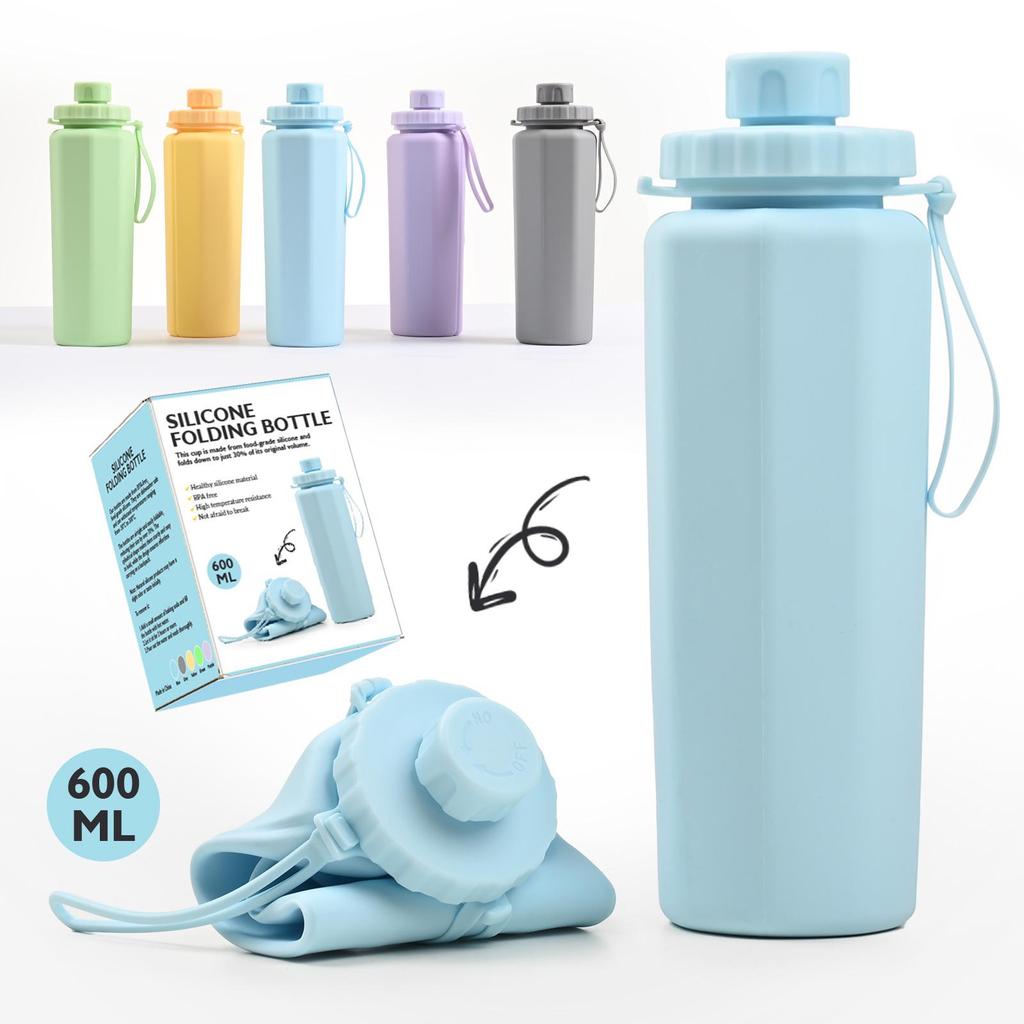 Silicone Collapsible Large-Capacity Travel Water Bottle – Portable, Heat-Resistant, Food-Grade Folding Sports Cup