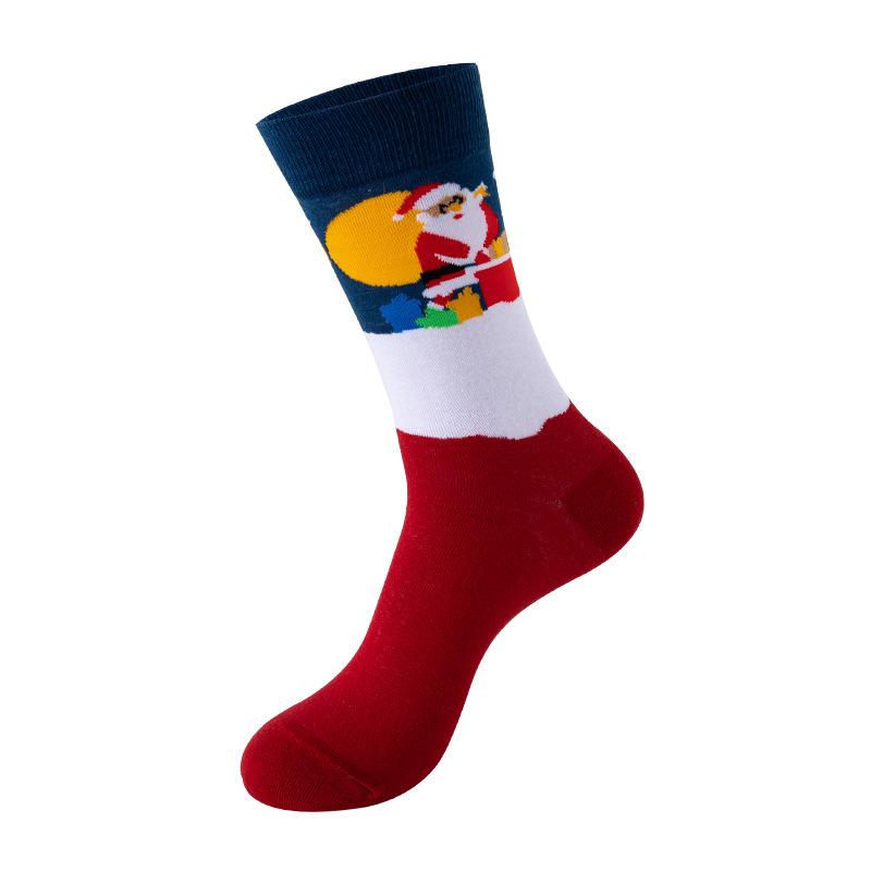 Trendy Christmas Mid-Calf Socks - Santa & Reindeer Festive Gifts for Autumn & Winter