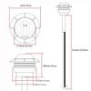 PSEQT 3/4" LED Lock Lights Round Underglow Wheel Fender Side Marker Clearance Light with