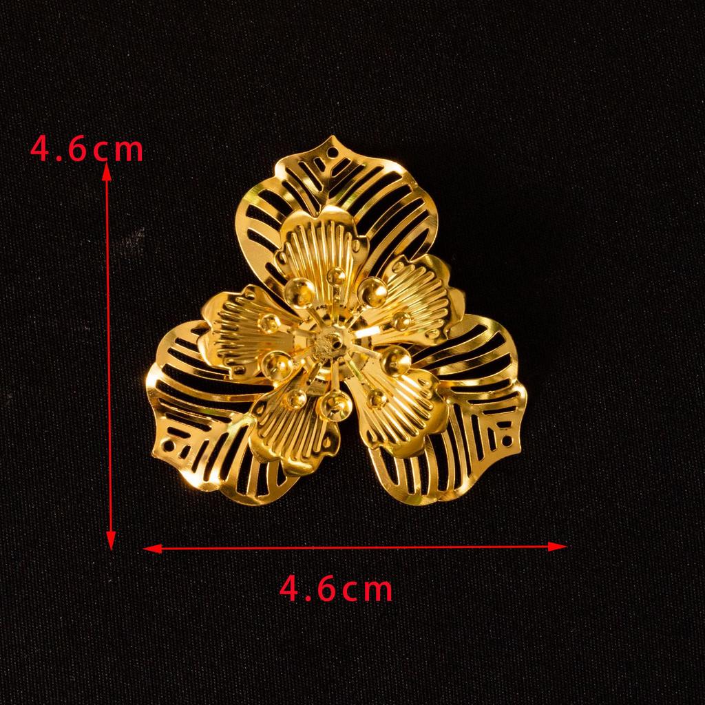 Iron DIY Hairpin Kit: 3D Ancient Costume Hair Accessories, Multi-layer Handmade Floral Pieces