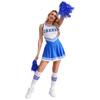 Damen ärmelloses Kleid mit Buchstabenaufdruck Cheerleading-Kostüm mit Socken Blume
