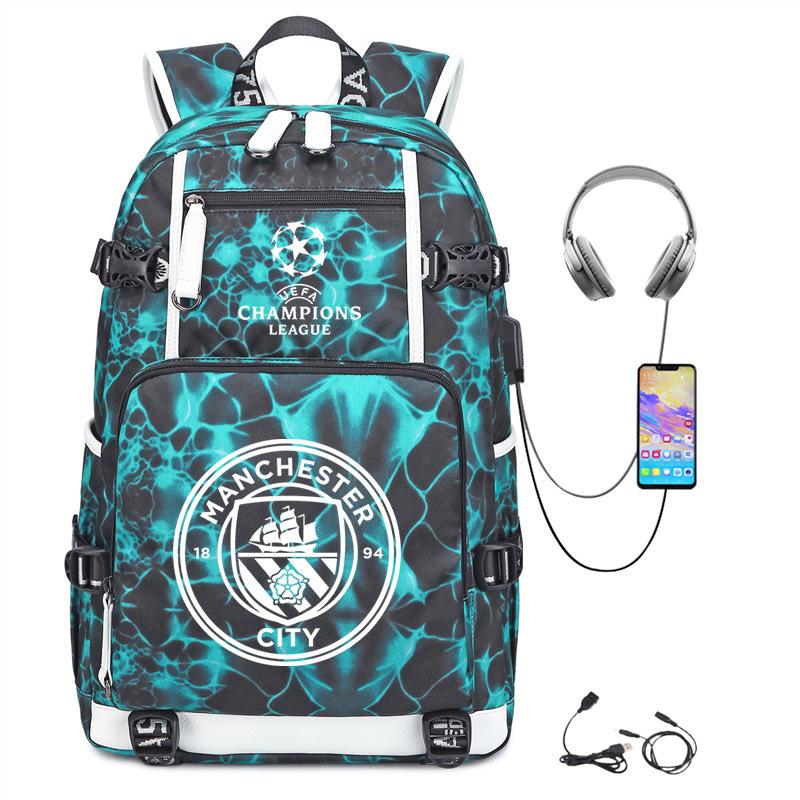 School Season Football Peripheral Student Schoolbag Leisure Personalized Backpack Large Capacity With Usb Charging