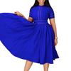 African large-size women's clothing summer new temperament elegant large skirt A-shaped skirt short-sleeved dress