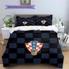 Croatian Football Federation  Pattern Bedding Quilt Set  Home Decoration  Gift (1 * Duvet Cover + 2 * Pillowcase  Without Core)