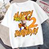 T-shirt a maniche corte per bambino Dragon Ball Stampa Numero Compleanno Cotone Pullover Ragazzi Estate Casual Girocollo Top Regalo di Compleanno per Bambini