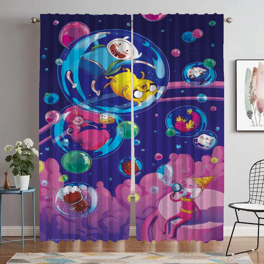 Dekoracja Halloween Czas na Przygodę Zasłony do Salonu Zasłona do Pokoju 2 Panele Rolety Zasłony do Wnętrz Domu Przegroda