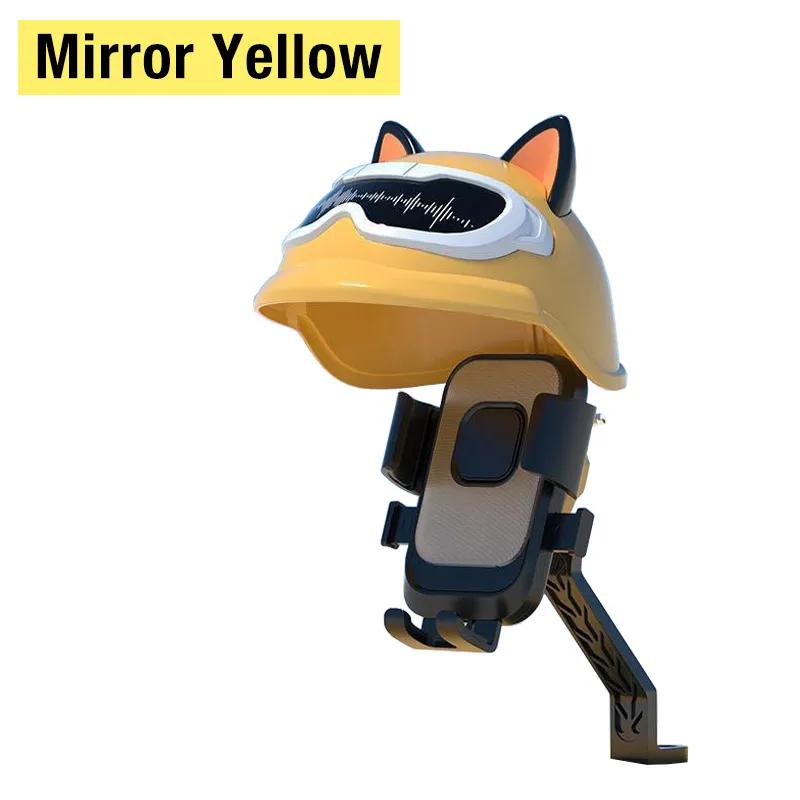 360°Rotation Bicycle Motorcycle Phone Holder Outdoor Cycling Navigation Stand Sunscreen Rainproof Small Helmet For All Smatphone