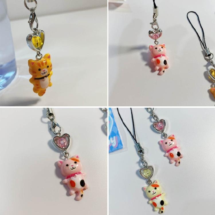 Handykette Herz Katze Schlüsselanhänger Handy Lanyard Acryl Schlüsselanhänger Tasche Ornament Geschenk