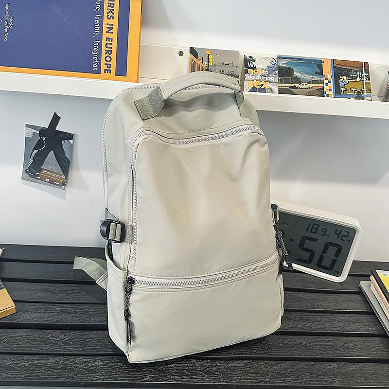 Japanese Solid Color Schoolbag for Male High School Students, Lightweight and Simple Travel Backpack for Men, Large-capacity Student Computer Backpack