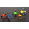 10 Pcs/box High Carbon Steel Mini   Head  Hook Colorful 3-claw Winter Ice Fishing Fishhook Outdoor Fishing Tackle 6# 8# 10#