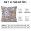Simple And Elegant Flowers Cushion Cover Plush Fabric Soft Double-Sided Printed Sofa Warm Winter Home Child Gift Pillow Case