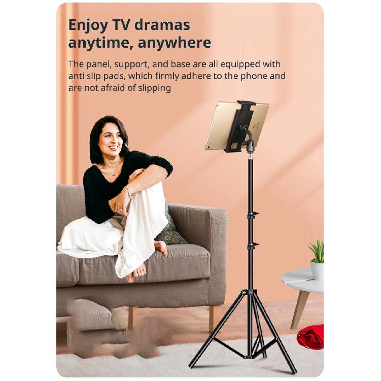 Xnyocn Tripod Floor Tablet Stand Adjustable Holder Mount Support for iPad Air Pro 12.9 Mini Xiaomi 4-13 Inch Lazy Holder Bracket