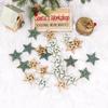 24pcs/set Wooden Christmas Tree Ornaments Snowflakes Stars Elk DIY Christmas Hanging Pendant