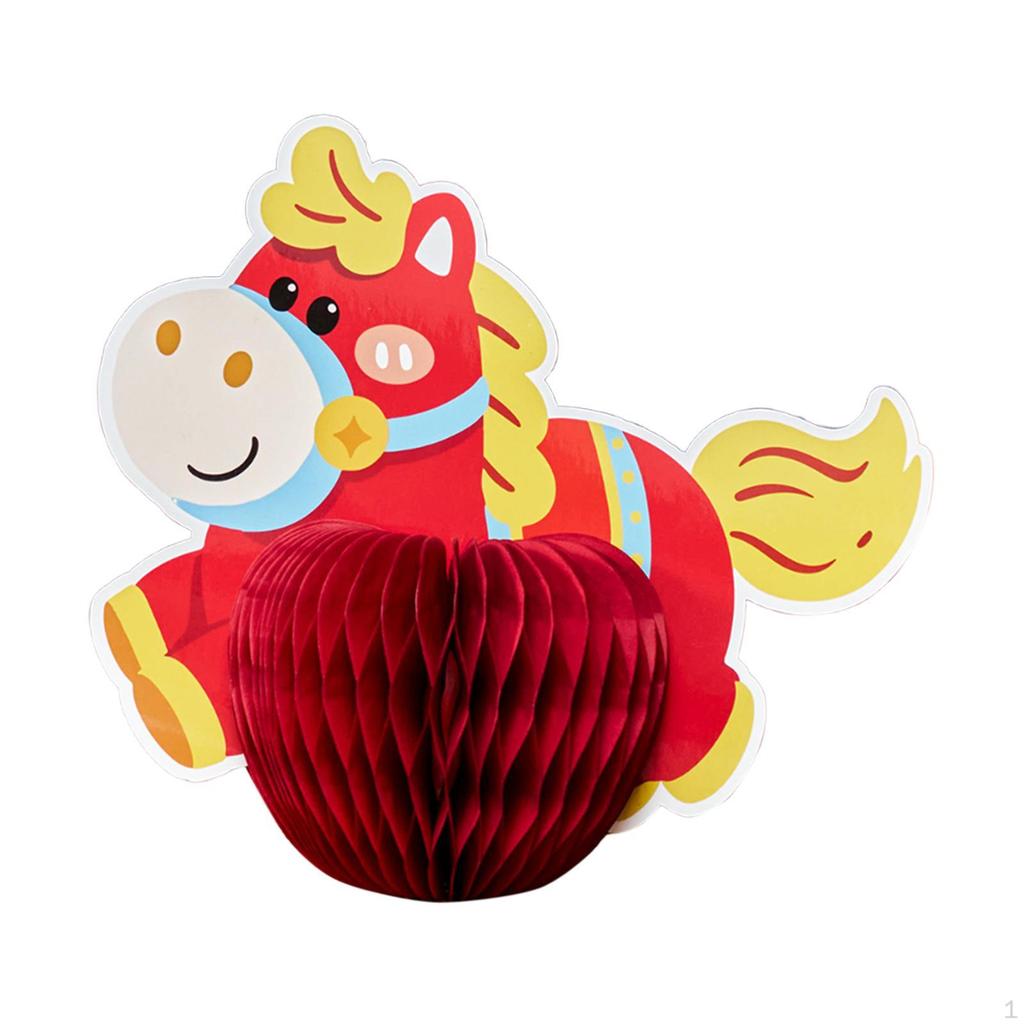 Horse Honeycomb Centerpiece Chinese Year Decoration Paper Ornament for