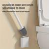 1 Pack Silicone Flexible Toilet Brush Flexible Silicone Toilet Brush Set, Wall Mounted Bathroom Cleaning System with Plastic Holder