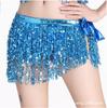 Halloween Belly Dance Hip Scarf Performance Sequin Tassel Waist Chain Bohemia Waist Scarf Sexy One Piece Skirt