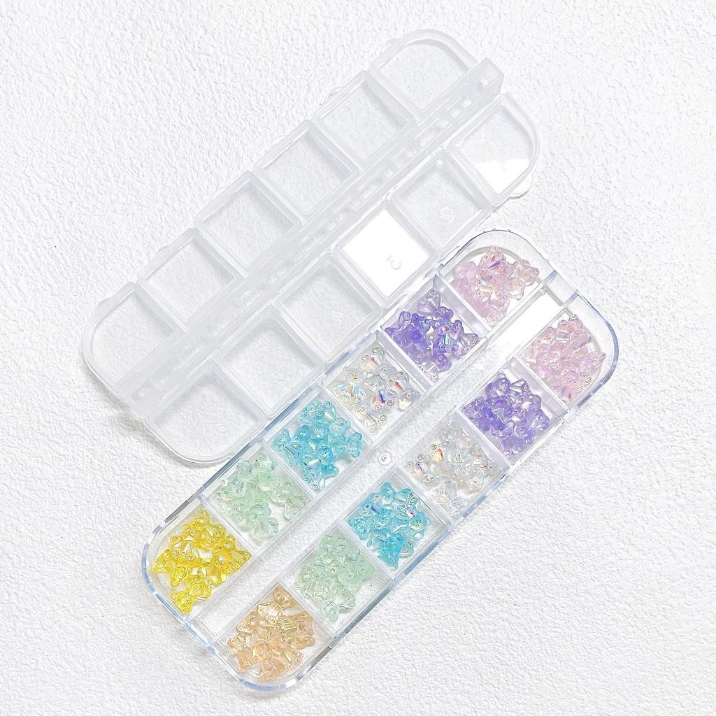 Colorful Mini Teddy Bear Nail Art & DIY Accessories