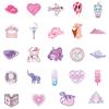 50 Purple And Pink Mixed And Matched Waterproof Decorative Stickers Diy Laptop Tablet Phone Case Water Cup