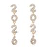 Rhinestone Happy New Year Earrings Jewelry Crystal Party Earrings Pendant 2026 Stud Earrings  Girls