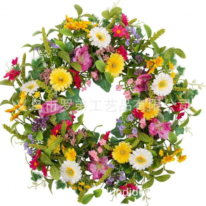 Artificial Flower Wreath Easter Valentines Day Hotel Restaurant Door Decorations